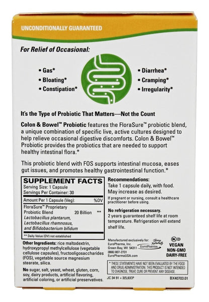 Colon & Bowel Probiotic - 30ct (replaced by FloraSure Probiotc)