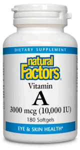 Vitamin A 10,000 IU - 180ct